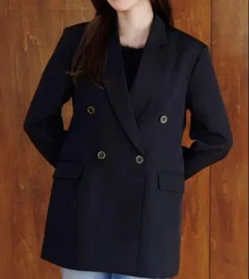 SENEE 세니 더블 테일러드 자켓 미사용 새상품 블랙