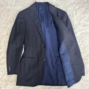 새상품급 BEAMS F 테일러드 자켓 스트라이프 비즈니스 자켓