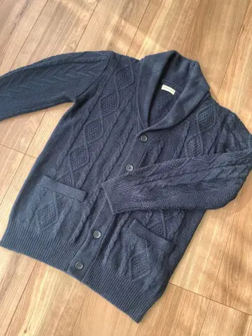 nano universe 나노 유니버스 가디건 니트 네이비