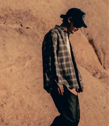 XL TSY ORIGINAL OMBRE CHECK SHIRTS GRAY