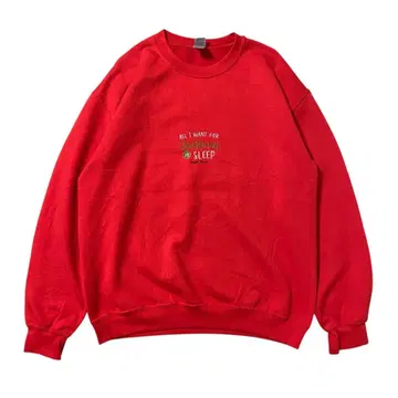 USA 구제 의류 크리스마스 쓰리 맨투맨 트레이닝복 속기모 자수