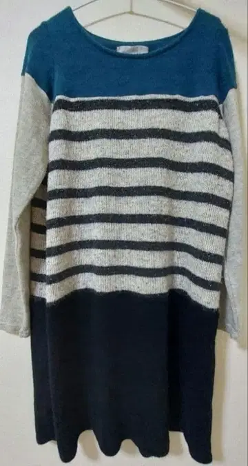 새상품급 스트라이프 니트 튜닉 프리 사이즈