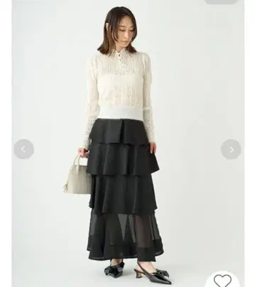 [ 연말 SALE ] 인기 티어드 롱 스커트