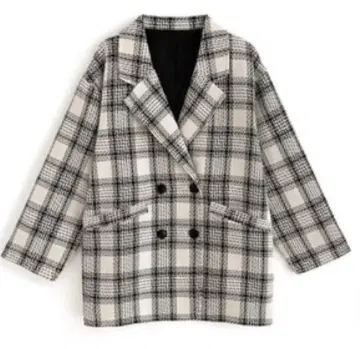 트위드 테일러드 자켓 체크 무늬 GRL [ gc229 ]