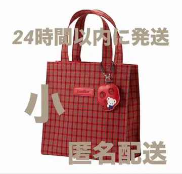 familiar 파밀리아 토트백 빨간색 깅엄 체크 작은 체크