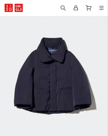 유니클로 x 질 샌더 네이비 다운 자켓 여성용 M