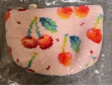 러브러리 바이 페이러 체리 도트 보트형 파우치 S 페일 핑크