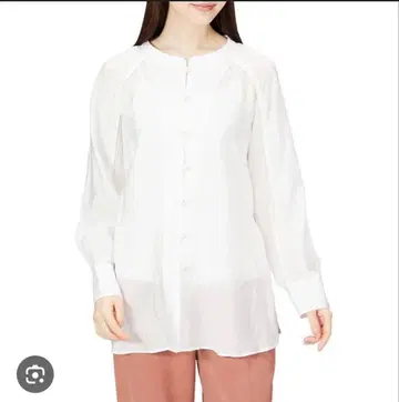 릴리 브라운 시어 차이나 디테일 블라우스