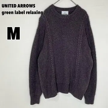 그린 라벨 릴랙싱 태즈메이니아 울 아란 크루넥 니트