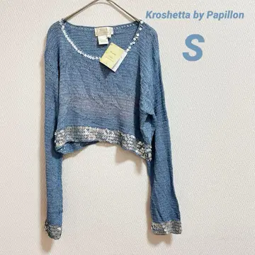 선착순 Kroshetta by Papillon [S] 긴팔 니트 블루