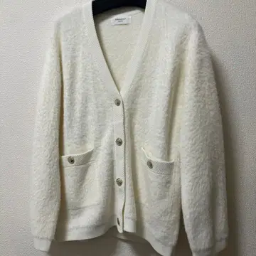 OPAQUE.CLIP 아이보리 복슬복슬 가디건