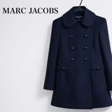 MARC JACOBS 마크제이콥스 울 혼방 더블 코트 라운드 칼라