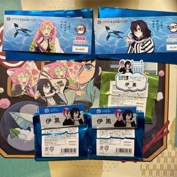 귀멸의 칼날 선샤인 시티 콜라보 이구로 오바나이 칸로지 미츠리 세트