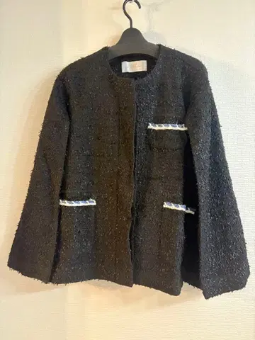 make_ai 블랙 노카라 자켓