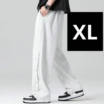스웨트 팬츠 바지 조정 끈 포함 쾌적 오버사이즈 스트레치 루즈핏