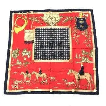 [ HERNO 1점 한정 ] 헬노 스카프 올 패턴 레드 x 멀티 컬러