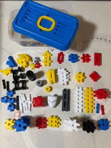 학켄 뉴 블록 일하는 탈것 세트 케이스 포함, 결품 없음