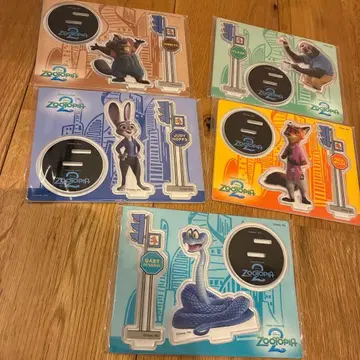 주토피아2 해피 복권 G상 아크릴 스탠드 5장 세트