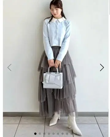 펄 트리밍 컬러 어태치드 가디건