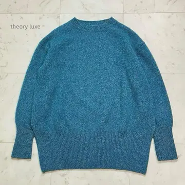 띠어리 럭스 theory luxe 울 캐시미어 니트 블루MIX