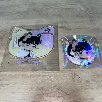 귀멸의 칼날 난자타운 츠유리 카나오 코스터 레어 캔뱃지 세트