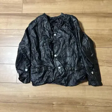 블랙 가죽 자켓 캐주얼