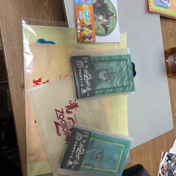 주토피아 클리어 파일 캔 거울 멀티 케이스 세트 스티커 세트