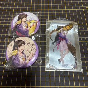 해외 공식품 역전재판 아야사토 마요이 캔뱃지 세트 특전 포함