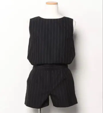 FRAY I.D 스트라이프 올인원 슬리브리스 숏팬츠