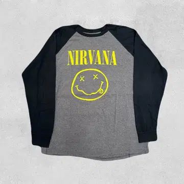 NIRVANA 밴드 래글런 tee