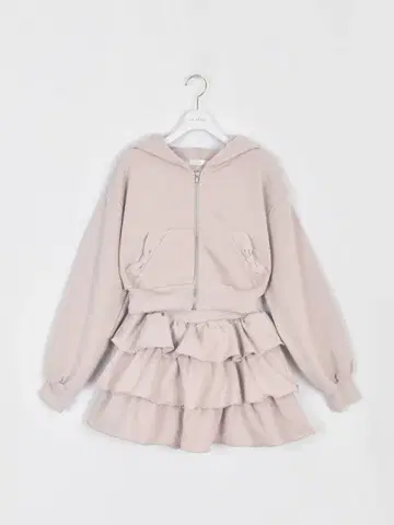 evelyn 티어드 리본 셋업 핑크