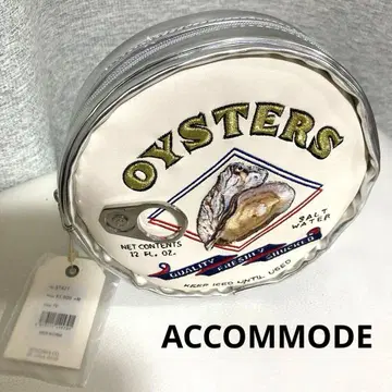 ACCOMMODE/아코모데 자수 오이스터 파우치