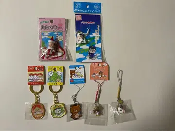 리락쿠마 치이카와 (먼작귀) 헬로키티 지역 한정 키링 기념품 7개 세트