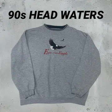 90s HEAD WATERS 애니멀 이글 맨투맨 그레이 2XL