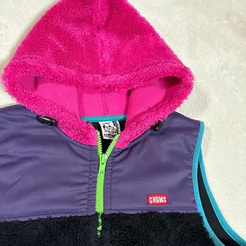 CHUMS/AtMos 후드 부착 보아 플리스 후드티 베스트 [ XS ]