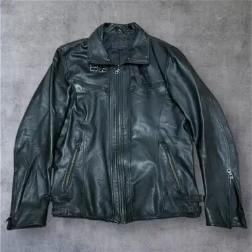 하자품 모시모 MOSSIMO 라이더 가죽 자켓 W 턱 스트랩