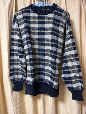 GANT 체크 무늬 크루넥 스웨터 M