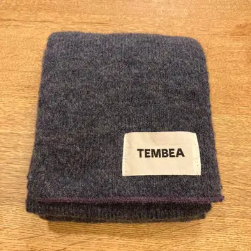 미사용 TEMBEA 울 머플러 GUNTE 네이비