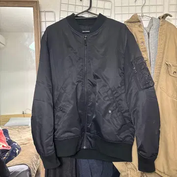 블랙 MA-1 플라이트 자켓