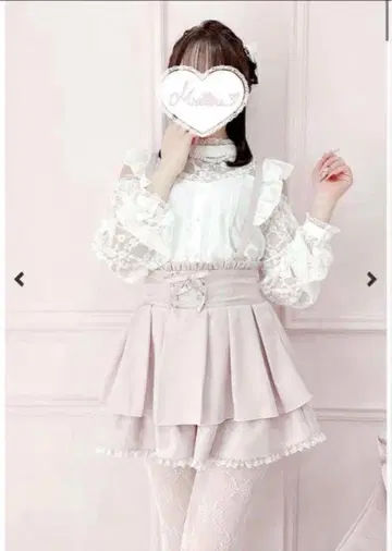 MARS 프론트 스핀들 치마바지 핑크 mars