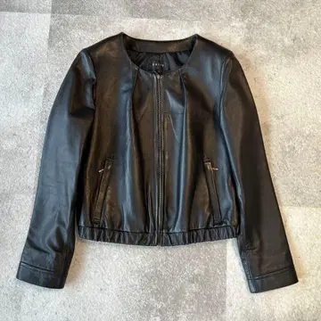 ketty 블랙 램 가죽 숏 자켓 사이즈 1