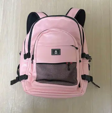 [ 미사용 ] ABROAD 핑크 백팩