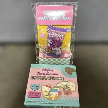 치이카와 산리오 콜라보 과자 키링 핀즈 쿠로미 모몽가