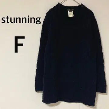 STUNNING LURE 야크 긴팔 니트 [ F ] 스웨터 다크 네이비