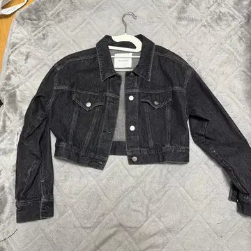 남성용 짧은 기장 데님 자켓