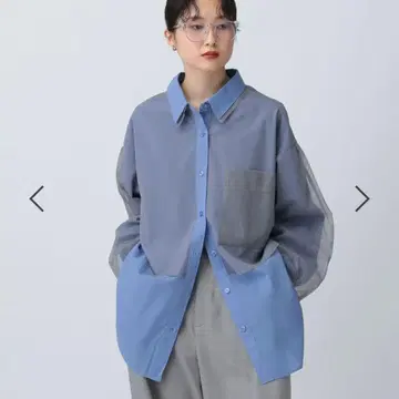 LEPSIM 튤 레이어드 셔츠 튜닉