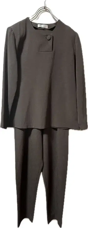 시선당 HITOSHI TAMURA 팬츠 셋업 브라운 크레이프 원단