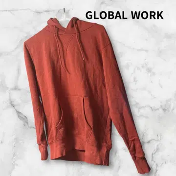 GLOBAL WORK 후드 부착 후드티 S 사이즈 레드