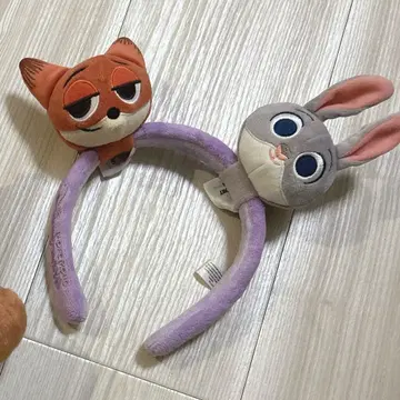 상하이 디즈니 한정판 커스텀 머리띠 주디 닉 주토피아