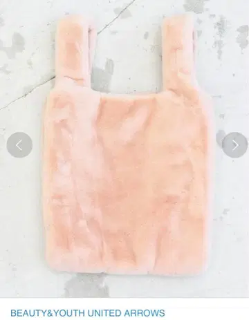 beauty&youth 인조 모피 쇼핑백 BAG 핑크